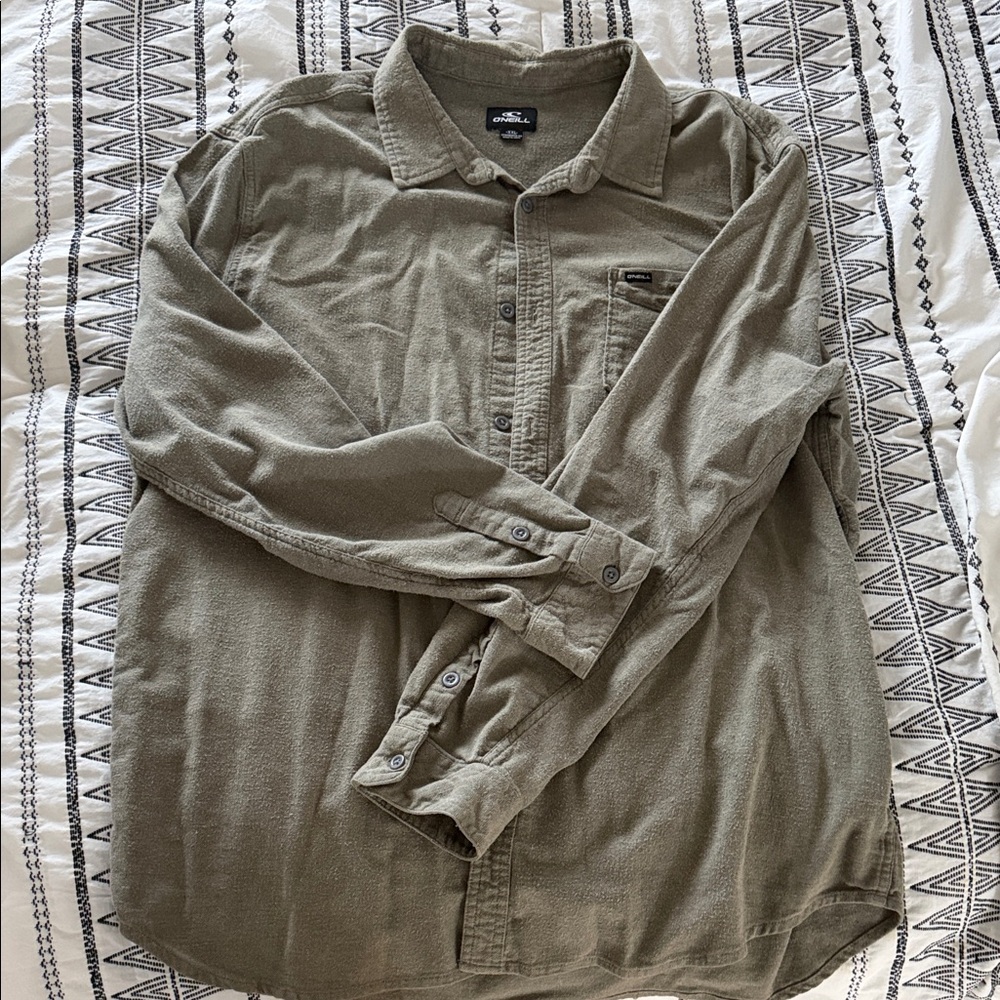O'Neill Olive Green Casual Button Down Shirt